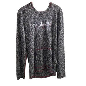 Premuim 51 Womens Waffleknit Nashville Tennessee Blouse-Gray-Size XL-GUC